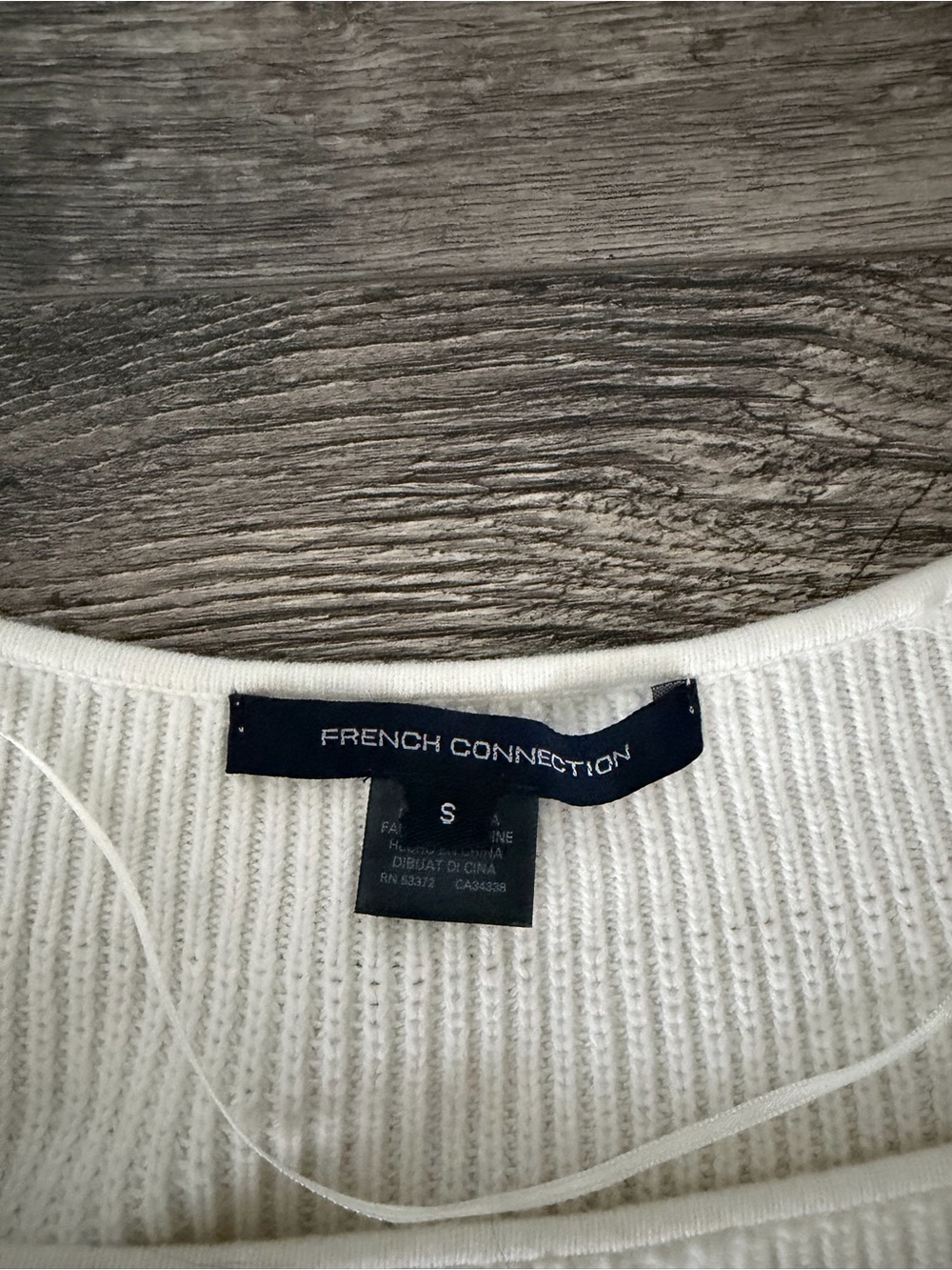 French Connection Floral Embroidered Puff Sleeve Knit Top - Size Small - Picture 2 of 4
